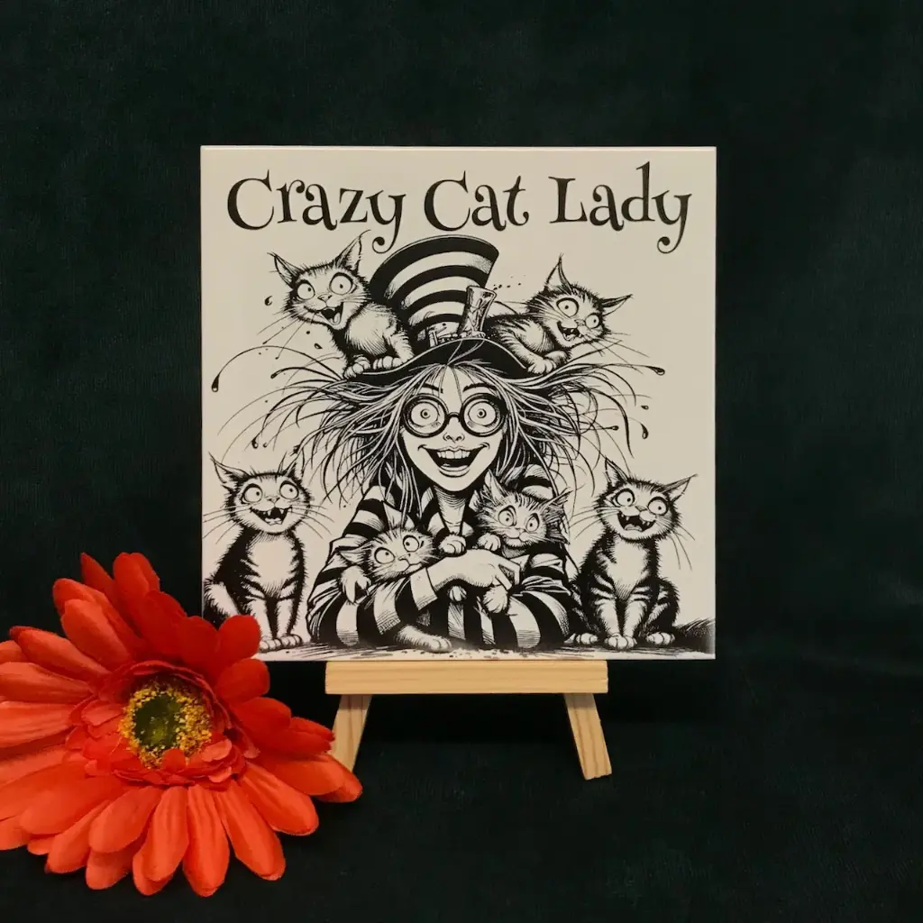Crazy Cat Lady Tile