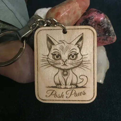 Posh Paws Wide Eyed Cat Keyring