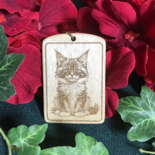 Maine Coon Cat Keyring